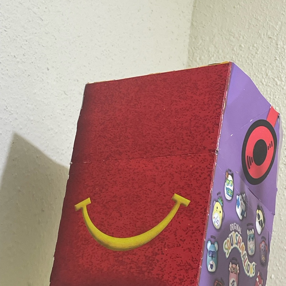 Mc Donald’s Red and Purple Smiley Face Box with toys
